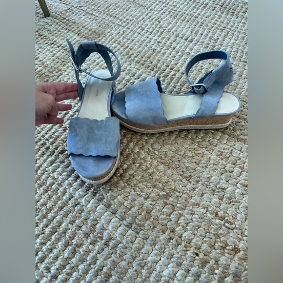MARC FISHER Faitful Flatform Sandals Blue size 8 - Picture 3 of 7